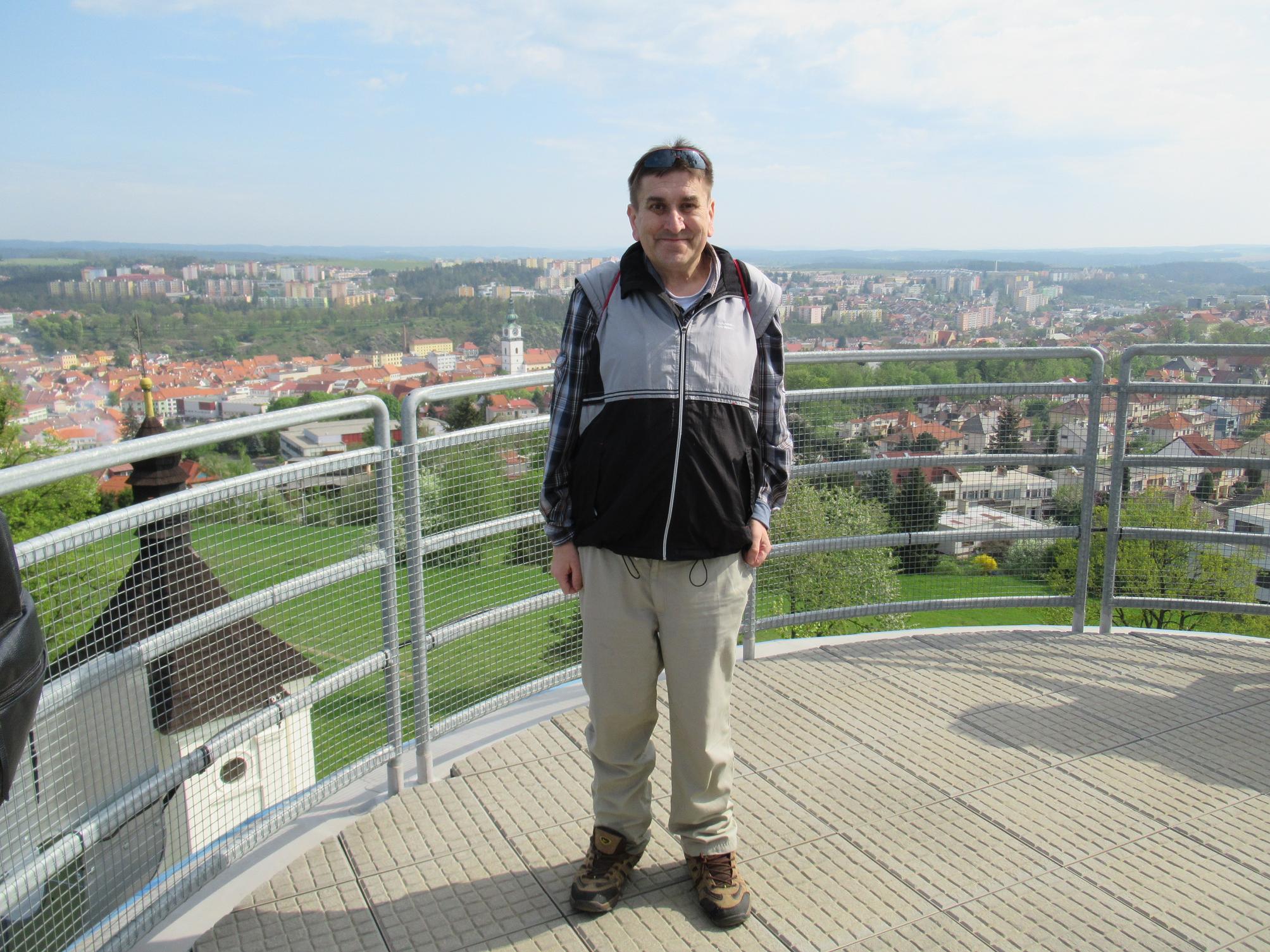 Na vodárenské věži v Třebíči