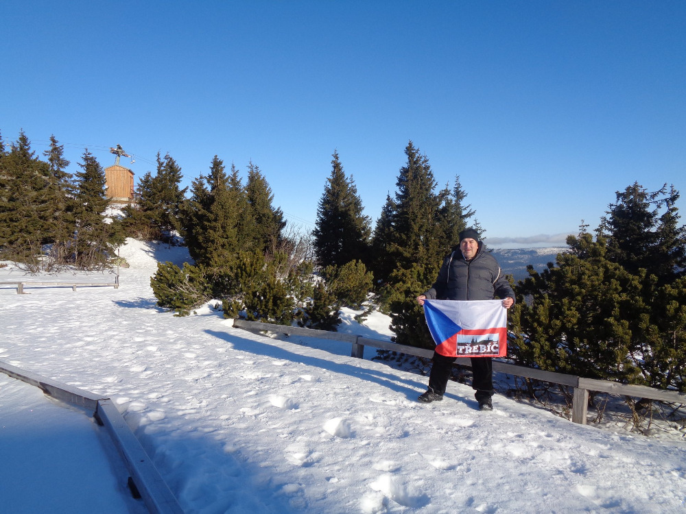 Na vrcholu Grosser Arber (1456 m)